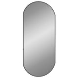 Vidaxl wandspiegel 80x35 cm ovaal zwart