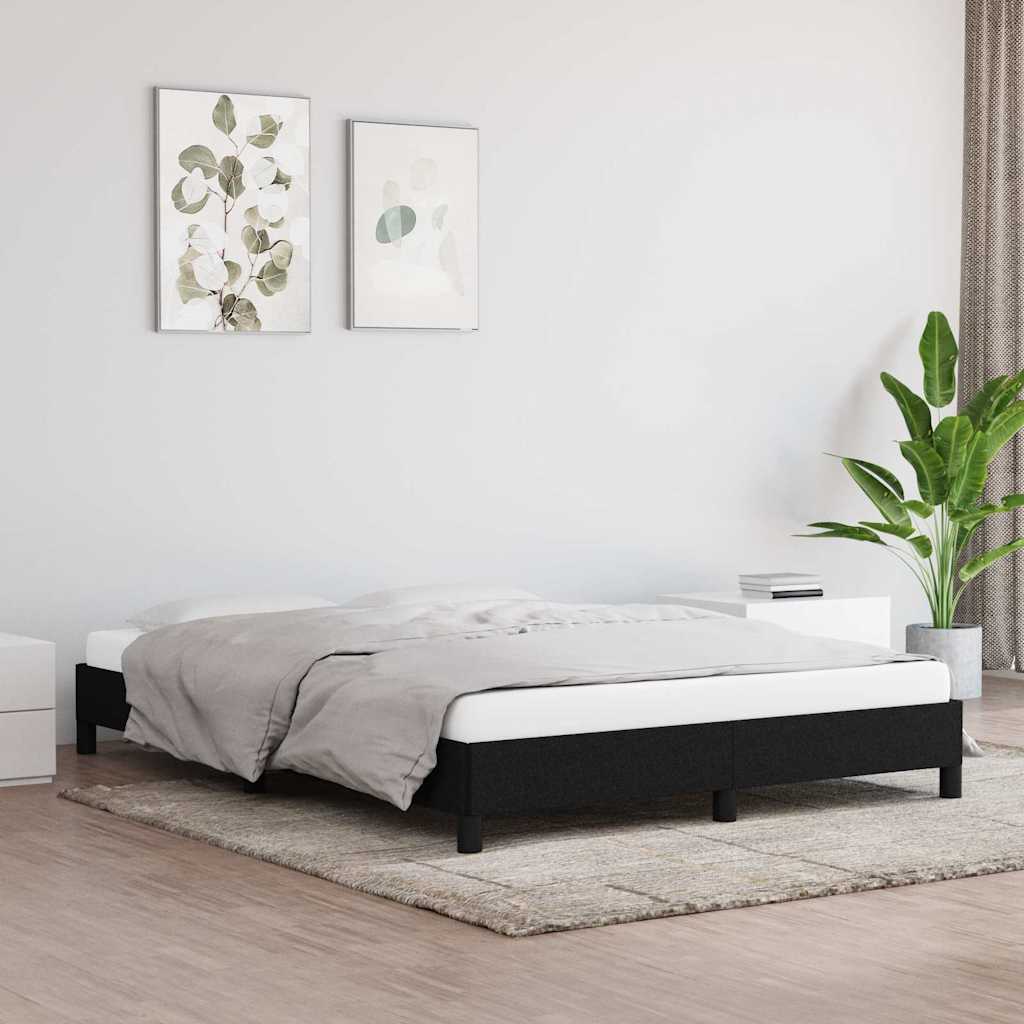 Vidaxl bedframe zonder matras stof zwart 140x190 cm