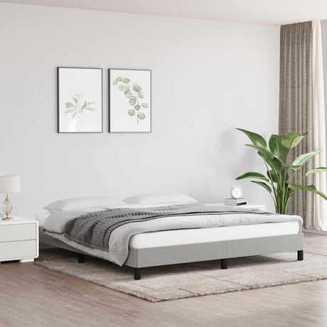 Vidaxl bedframe zonder matras stof lichtgrijs 180x200 cm