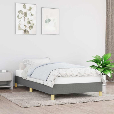 Vidaxl bedframe zonder matras 80x200 cm stof donkergrijs