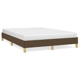 Vidaxl bedframe zonder matras stof donkerbruin 140x190 cm