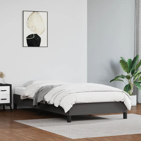 Vidaxl bedframe kunstleer grijs 100x200 cm