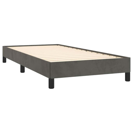 Vidaxl bedframe zonder matras 90x200 cm fluweel donkergrijs