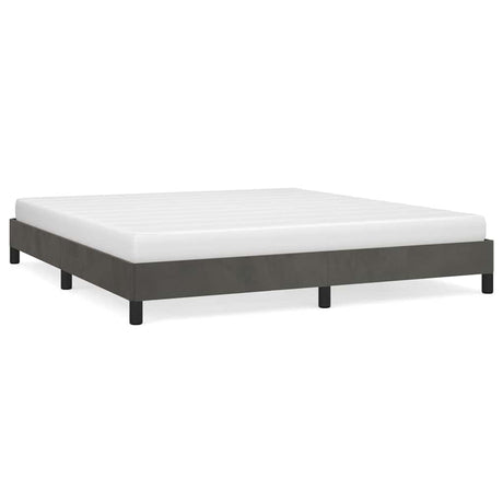 Vidaxl bedframe zonder matras 160x200 cm fluweel donkergrijs