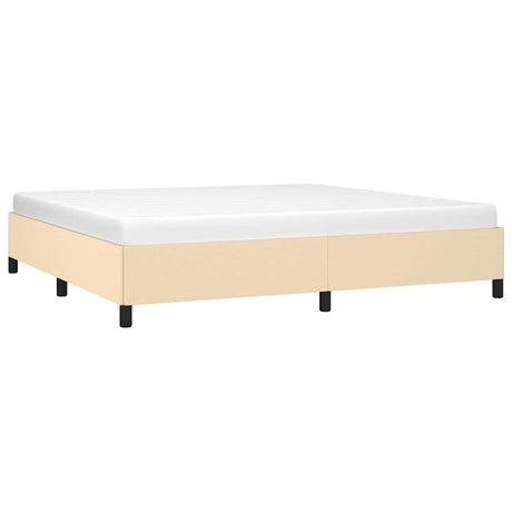Vidaxl bedframe zonder matras stof crèmekleurig 200x200 cm