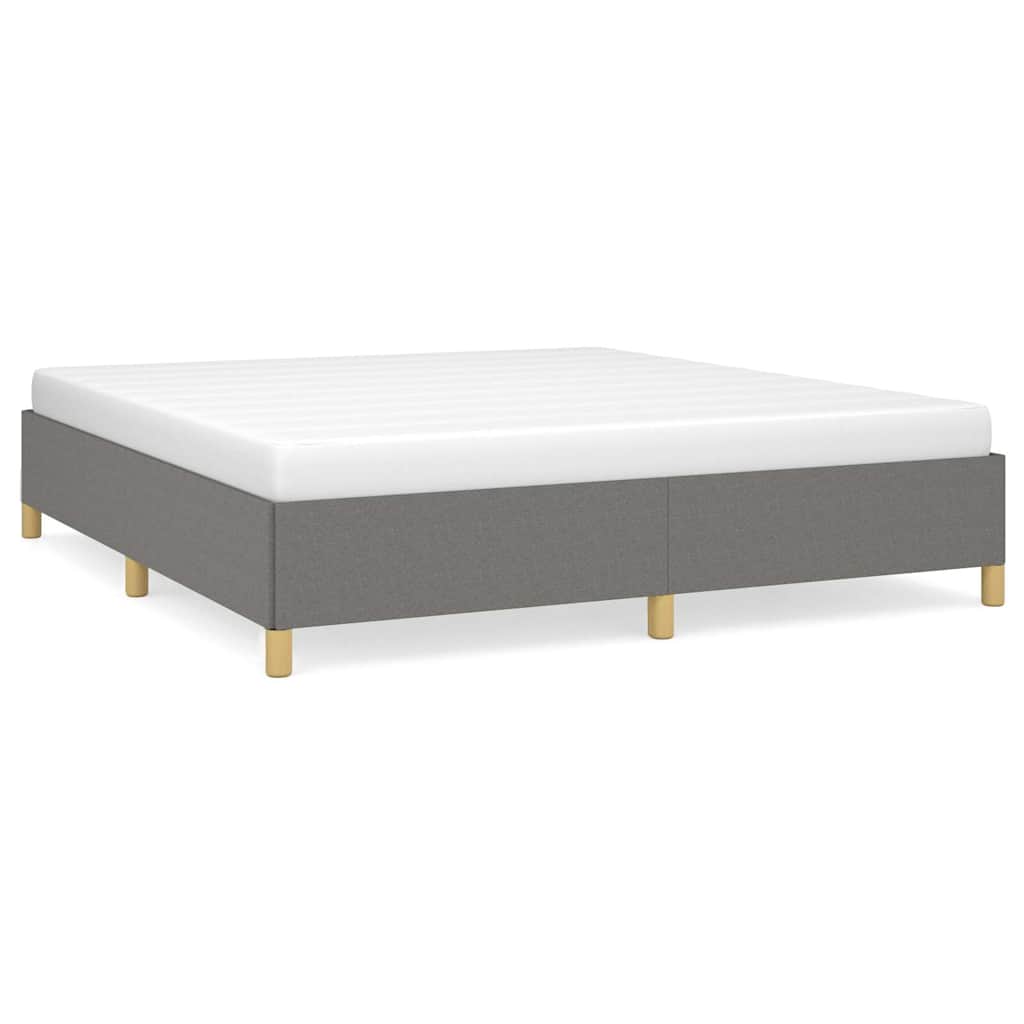 Vidaxl bedframe zonder matras stof donkergrijs 160x200 cm