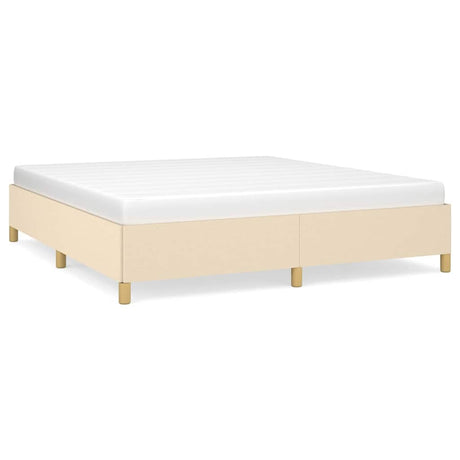 Vidaxl bedframe zonder matras stof crèmekleurig 160x200 cm