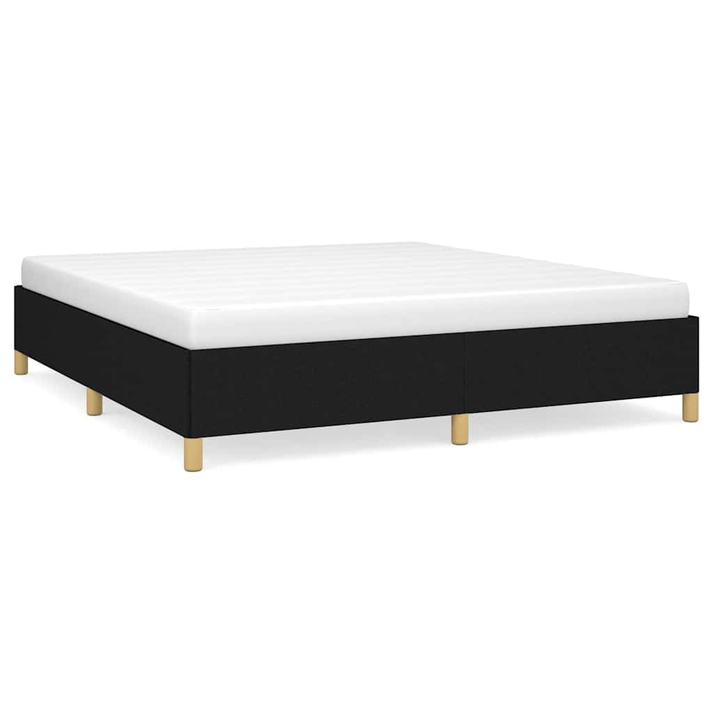 Vidaxl bedframe zonder matras stof zwart 180x200 cm