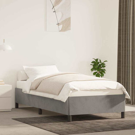 Vidaxl bedframe zonder matras 80x200 cm fluweel lichtgrijs