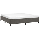 Vidaxl bedframe zonder matras 160x200 cm fluweel donkergrijs