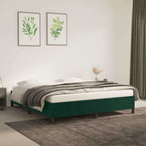 Vidaxl bedframe zonder matras 180x200 cm fluweel donkergroen