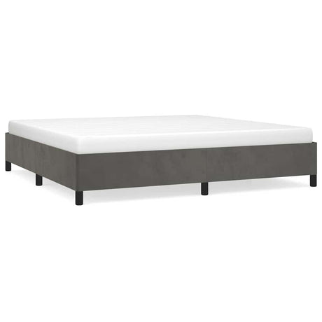 Vidaxl bedframe zonder matras 200x200 cm fluweel donkergrijs