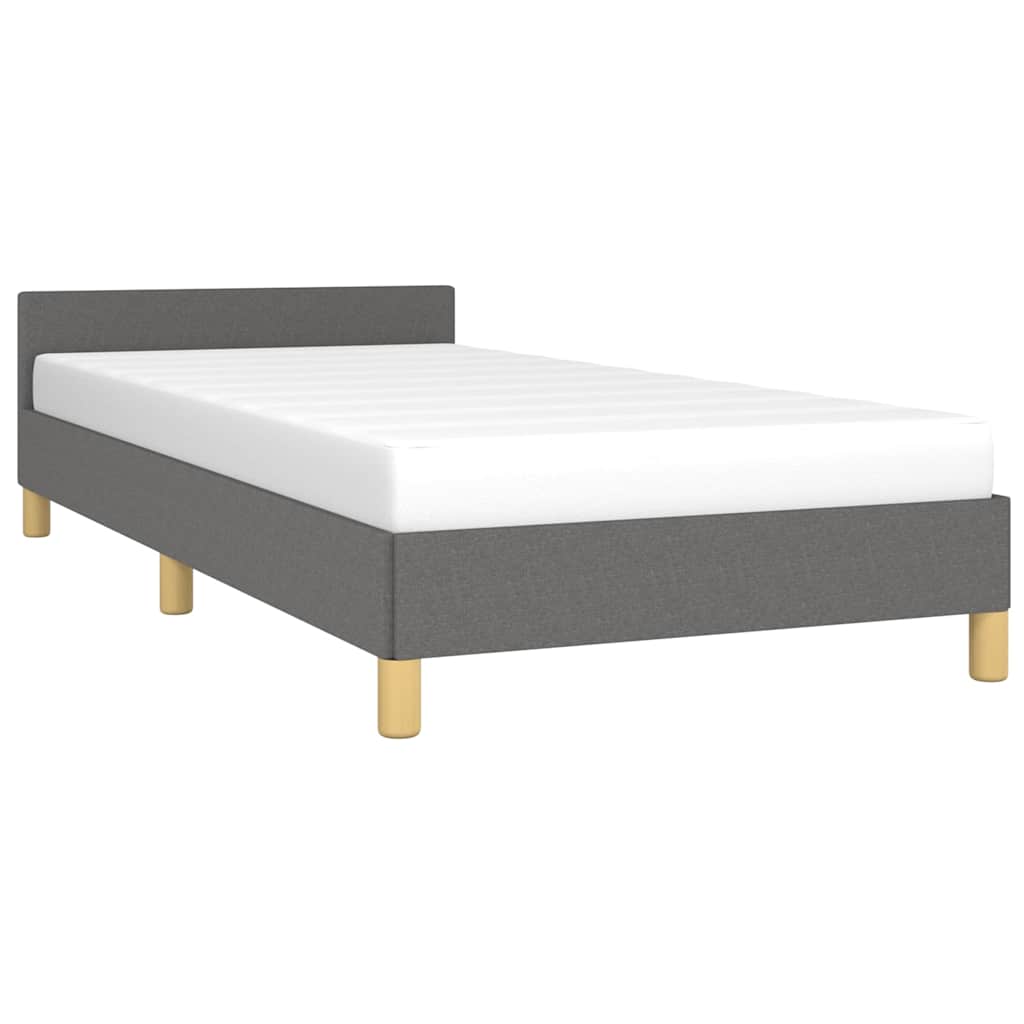 Vidaxl bedframe zonder matras 90x190 cm stof donkergrijs