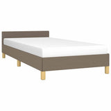 Vidaxl bedframe met hoofdeinde zonder matras 90x190 cm stof taupe