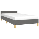 Vidaxl bedframe zonder matras 100x200 cm stof donkergrijs