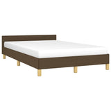 Vidaxl bedframe zonder matras 120x200 cm stof donkerbruin