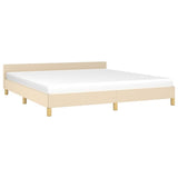 Vidaxl bedframe zonder matras stof crèmekleurig 180x200 cm