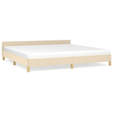 Vidaxl bedframe zonder matras stof crèmekleurig 200x200 cm