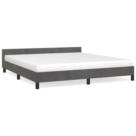 Vidaxl bedframe zonder matras 180x200 cm fluweel donkergrijs