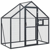 Vidaxl volière 179x100x185 m aluminium antracietkleurig