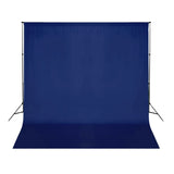 VidaXL Achtergrond zonder standaard chromakey 300x300 cm katoen blauw