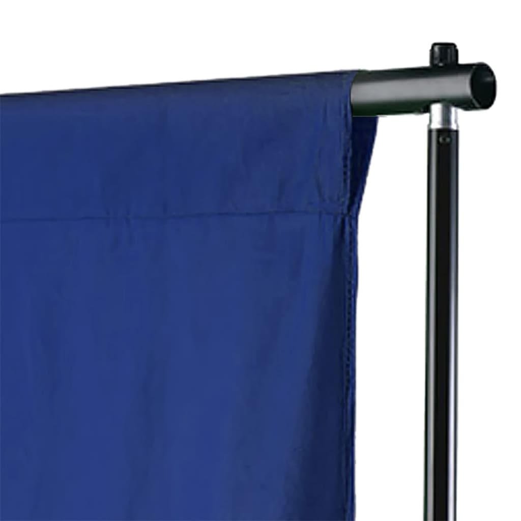 Vidaxl achtergrond zonder standaard chromakey 600x300 cm katoen blauw