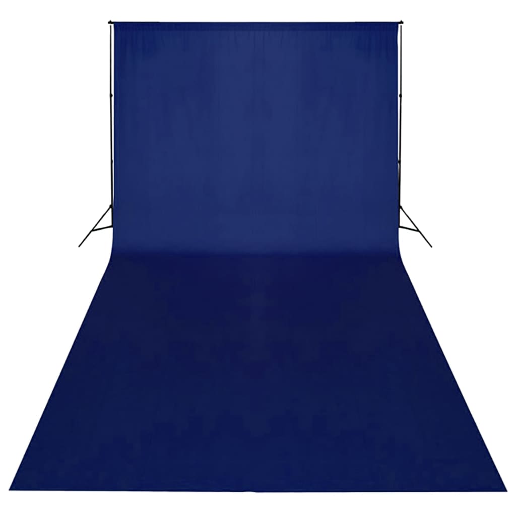 VidaXL Achtergrond zonder standaard chromakey 600x300 cm katoen blauw