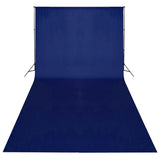 Vidaxl achtergrond zonder standaard chromakey 600x300 cm katoen blauw