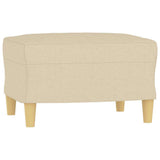 Vidaxl voetenbank 60x50x41 cm stof crèmekleurig