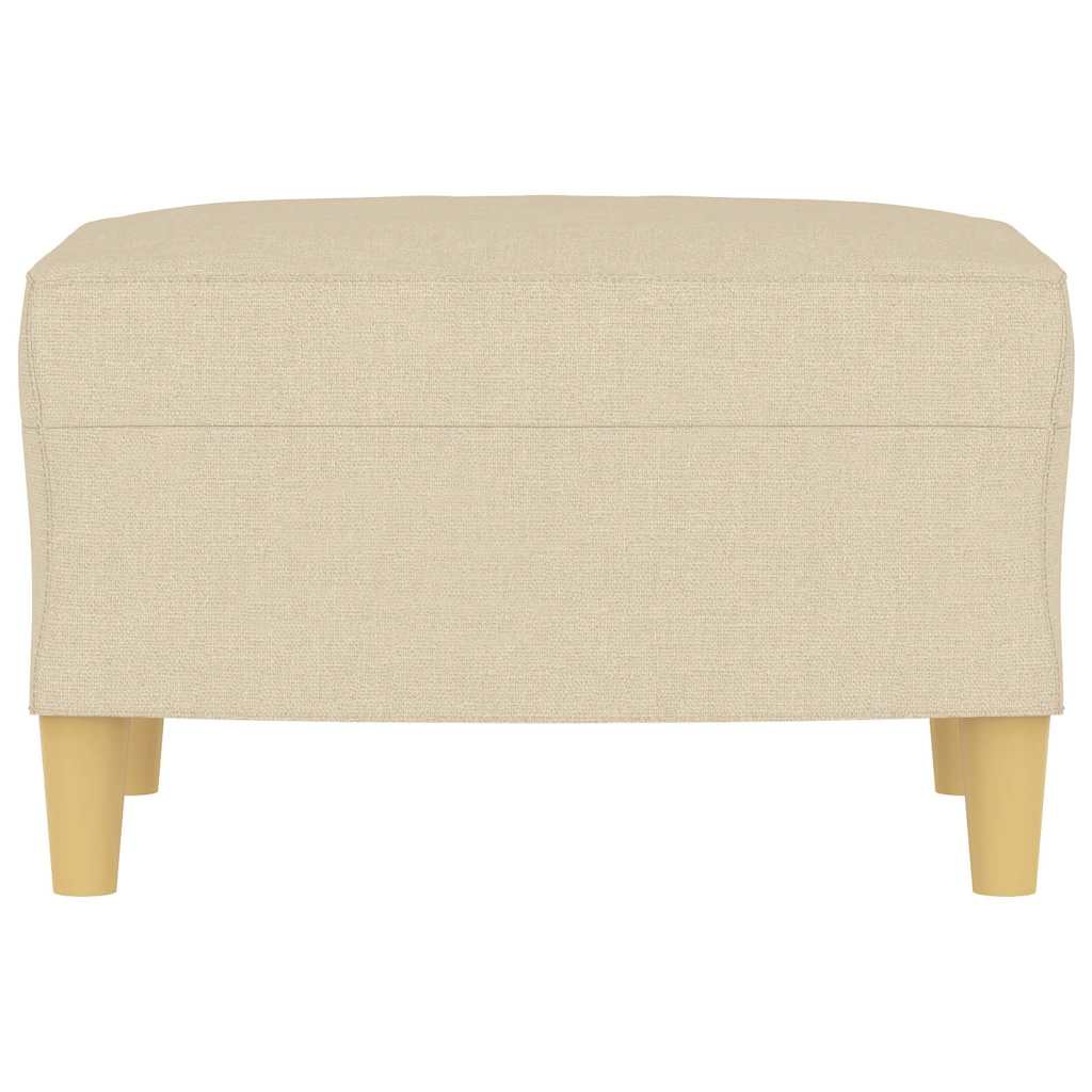 Vidaxl voetenbank 60x50x41 cm stof crèmekleurig
