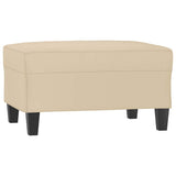 Vidaxl voetenbank 70x55x41 cm microvezelstof crèmekleurig
