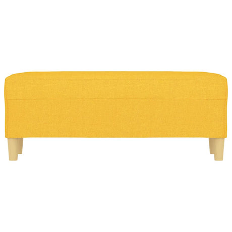 Vidaxl bankje 100x35x41 cm stof lichtgeel