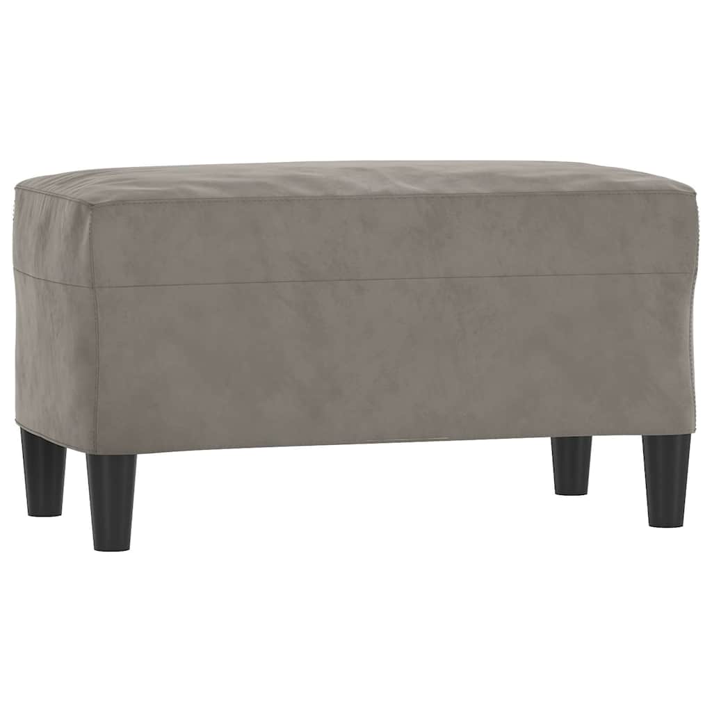 Vidaxl bankje 70x35x41 cm fluweel lichtgrijs