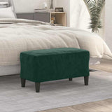 Vidaxl bankje 70x35x41 cm fluweel donkergroen
