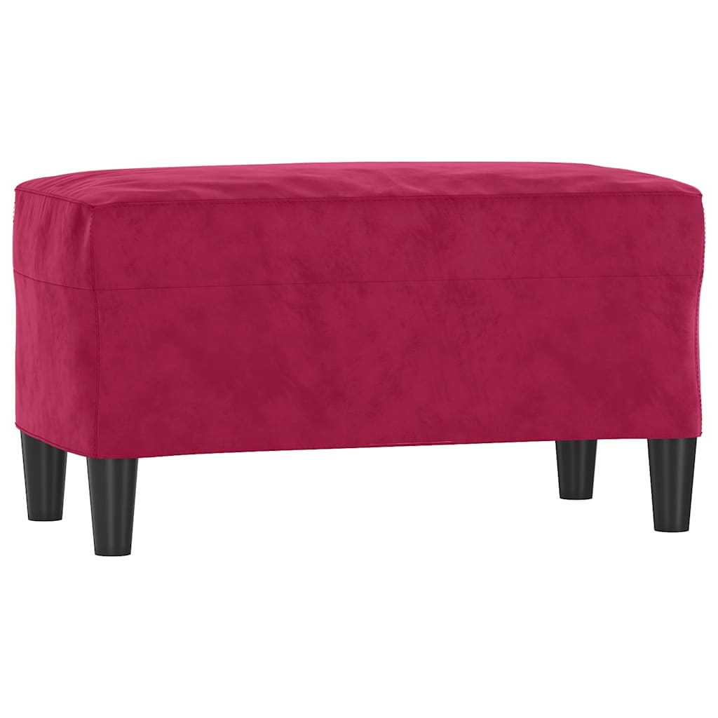 Vidaxl bankje 70x35x41 cm fluweel wijnrood