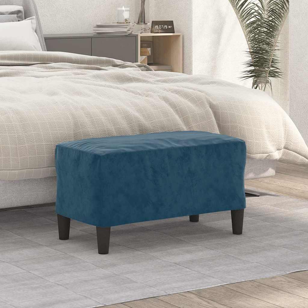 Vidaxl bankje 70x35x41 cm fluweel blauw