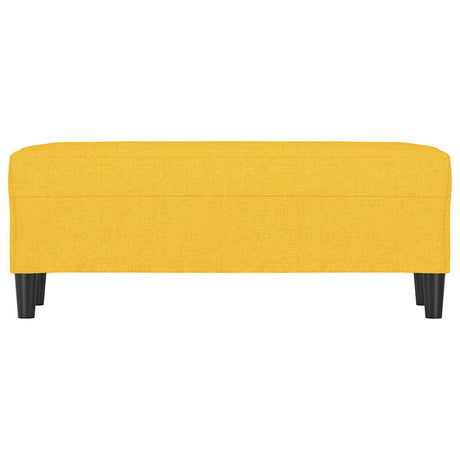 Vidaxl bankje 100x35x41 cm stof lichtgeel