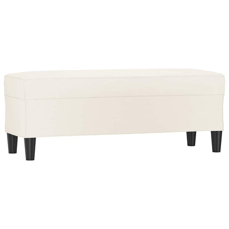 Vidaxl bankje 100x35x41 cm kunstleer crèmekleurig