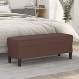 Vidaxl bankje 100x35x41 cm kunstleer bruin