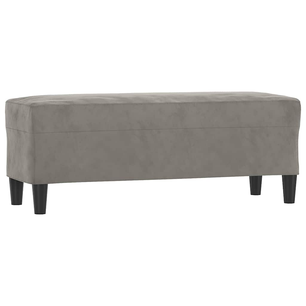 Vidaxl bankje 100x35x41 cm fluweel lichtgrijs