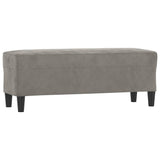 Vidaxl bankje 100x35x41 cm fluweel lichtgrijs