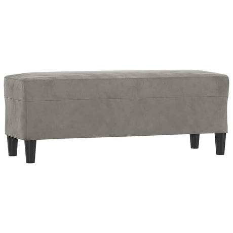 Vidaxl bankje 100x35x41 cm fluweel lichtgrijs