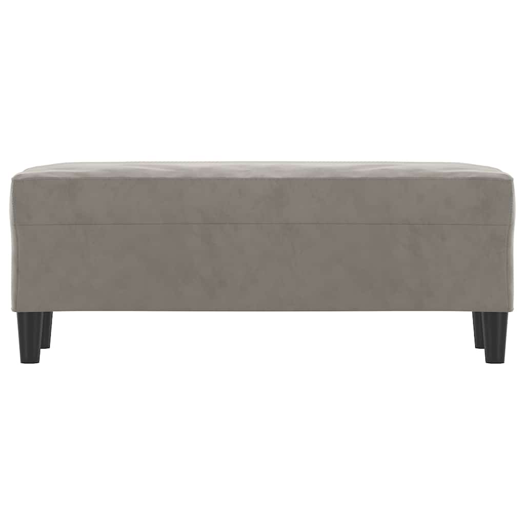 Vidaxl bankje 100x35x41 cm fluweel lichtgrijs