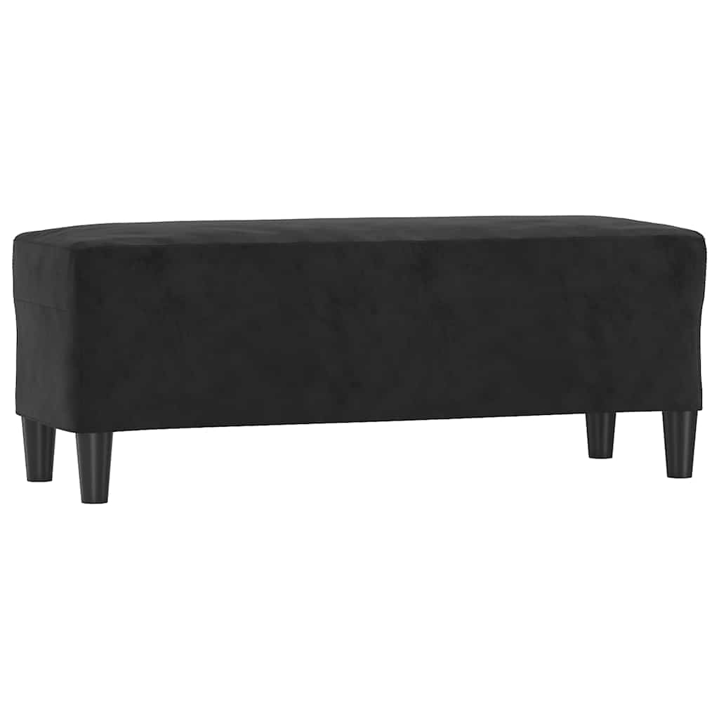 Vidaxl bankje 100x35x41 cm fluweel zwart
