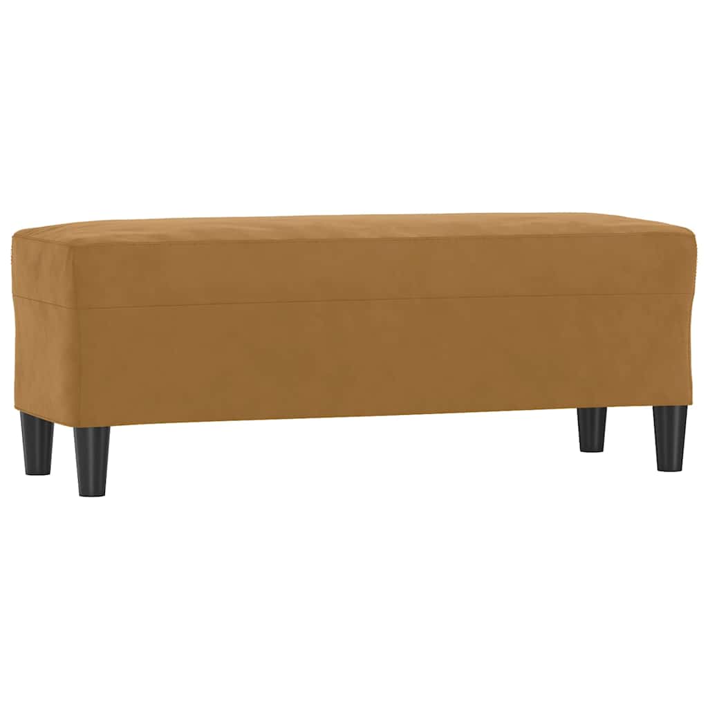 Vidaxl bankje 100x35x41 cm fluweel bruin