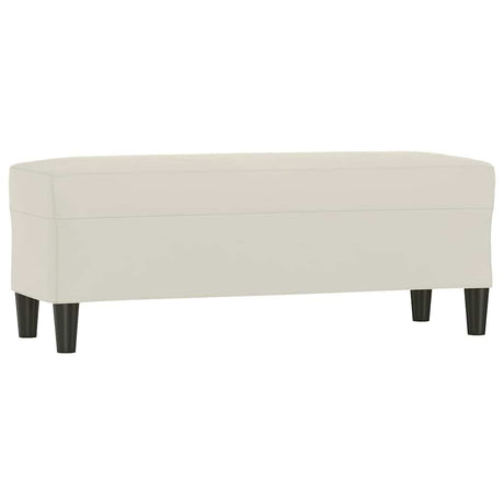 Vidaxl bankje 100x35x41 cm fluweel crèmekleurig