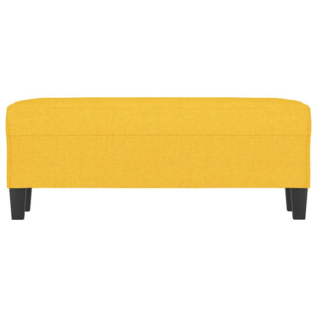 Vidaxl bankje 100x35x41 cm stof lichtgeel