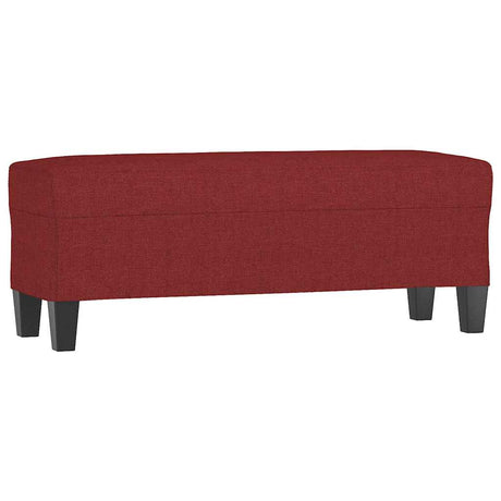 Vidaxl bankje 100x35x41 cm stof wijnrood