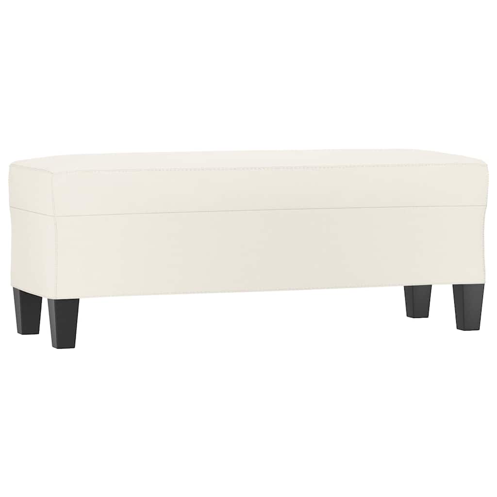 Vidaxl bankje 100x35x41 cm kunstleer crèmekleurig
