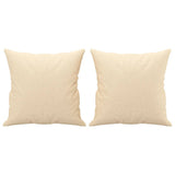 Vidaxl sierkussens 2 st 40x40 cm stof crèmekleurig